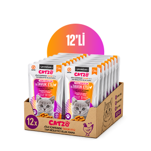 12'li Yavru Kedi Yaş Mama - Tavuk Etli - 85GR