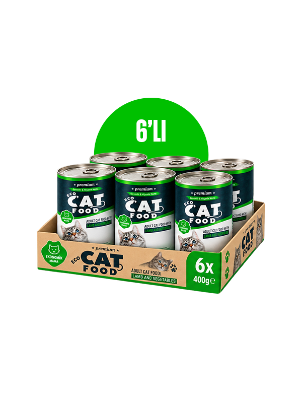 6'lı Eco Kuzu Etli ve Sebzeli – Yaş Mama – 400 GR