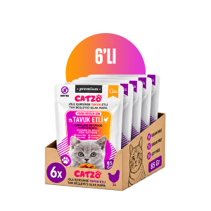 6'lı Yavru Kedi Yaş Mama - Tavuk Etli - 85GR